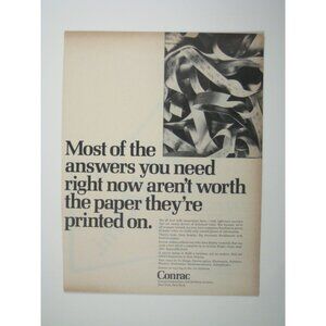 Vintage Conrac Advertisement Print 1967 Ticker Tape